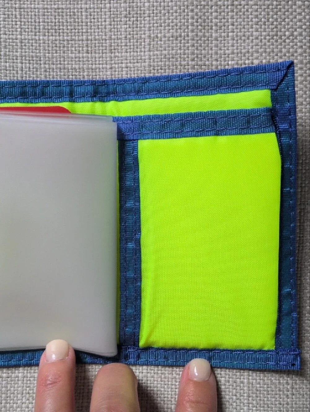 NWT Puma Blue Neon Yellow Trifold Sport Wallet One Size